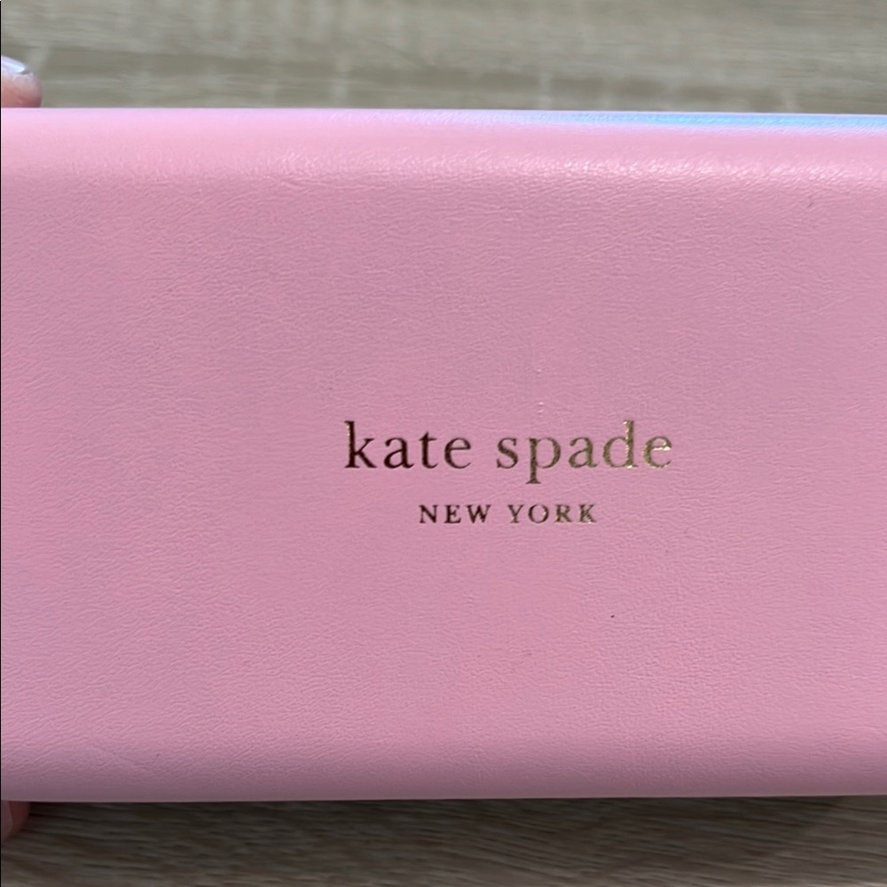 Kate Spade Pink and Dark Green Sunglasses Case ONLY See pics for condition 1-233 - Picture 12 of 12